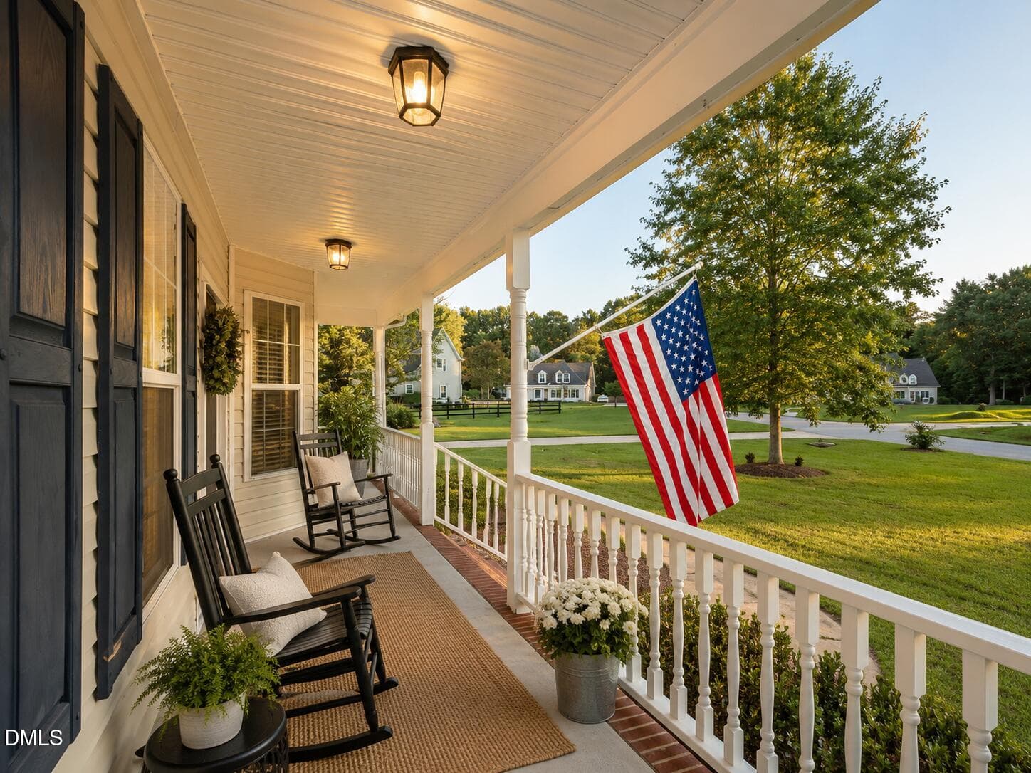 AI Staged Front Porch - 1229 Jogging Court, Raleigh, NC 27603, Raleigh