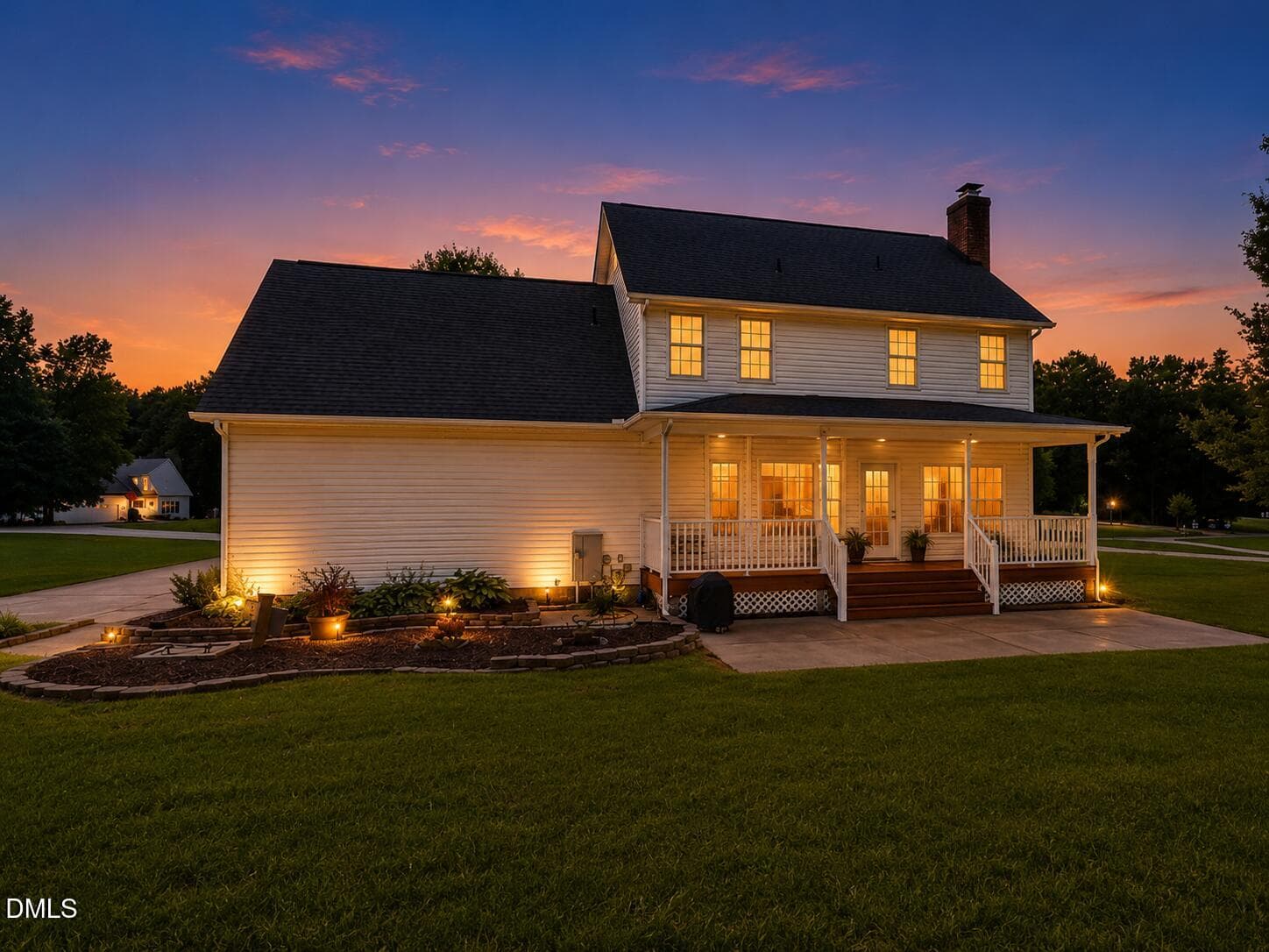 AI Staged Twilight Back - 1229 Jogging Court, Raleigh, NC 27603, Raleigh