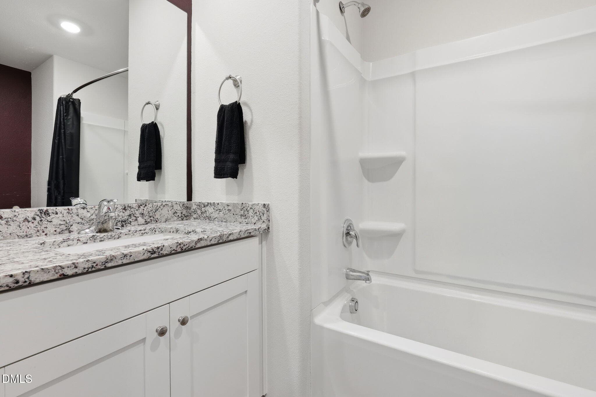 Full Guest Bath with Granite Vanity - 108 Anaheim Street, Oxford, NC 27565