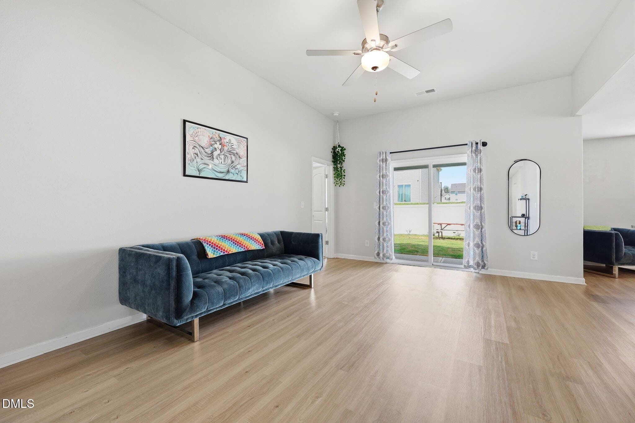 Living Room with Sliding Doors to Patio - 108 Anaheim Street, Oxford, NC 27565