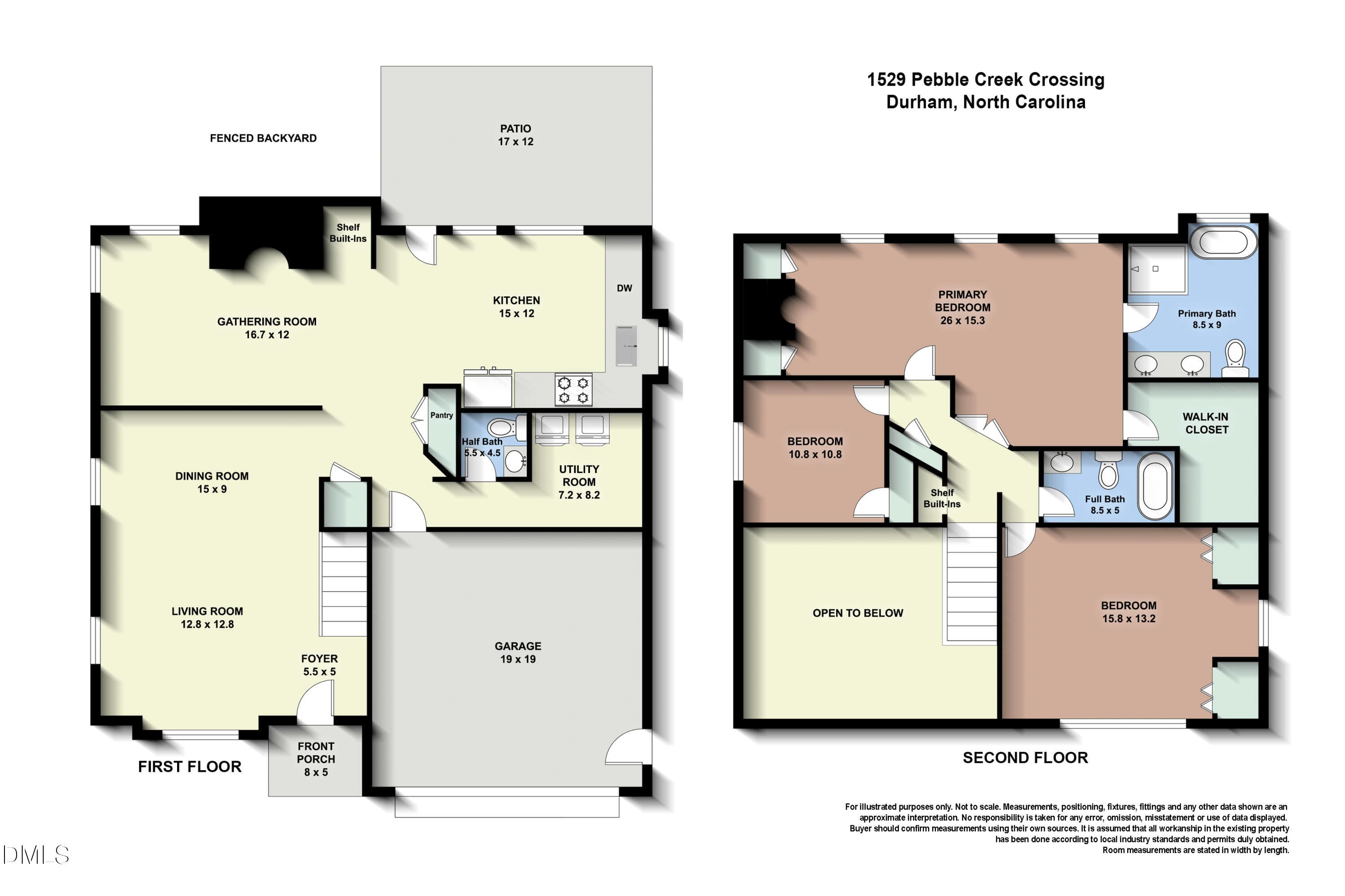 1529_PebbleCreek_floorplan - 1529 Pebble Creek Crossing, Durham, NC 27713, Durham