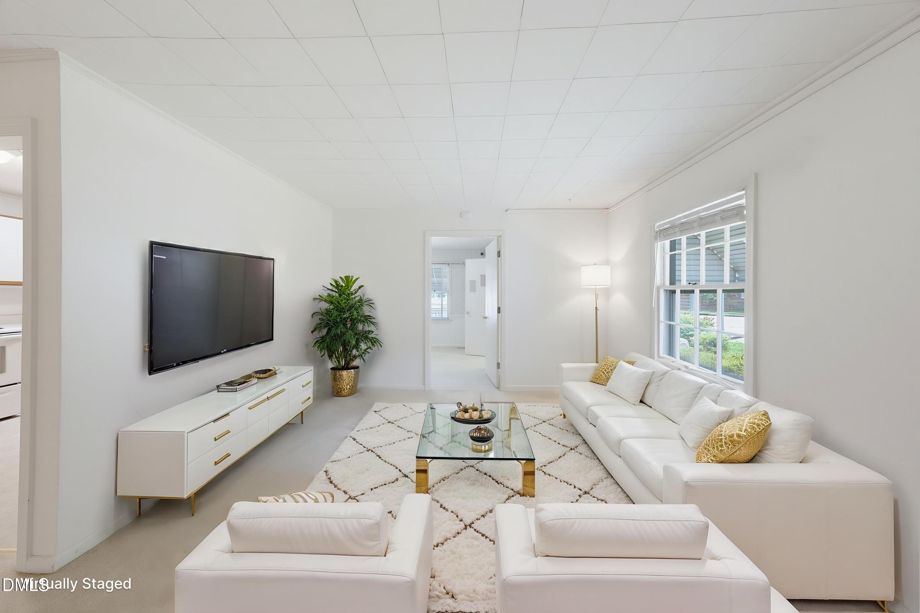 Living Room Virtually Staged - 306 Plainview Avenue, Raleigh, NC 27604, Raleigh