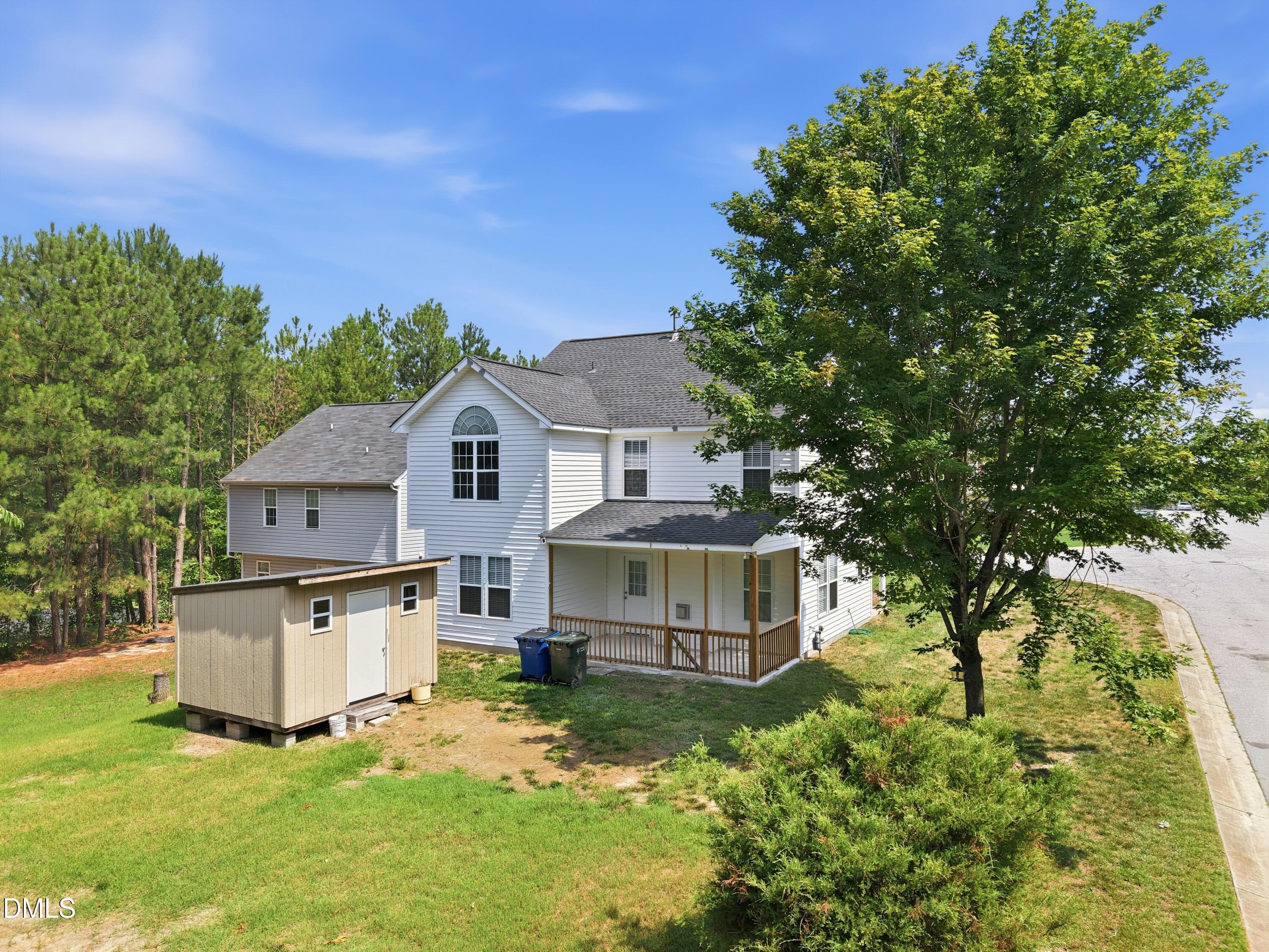 7028 Back yard corner rd DS - 7028 Barlows Knoll Street, Raleigh, NC 27610, Raleigh