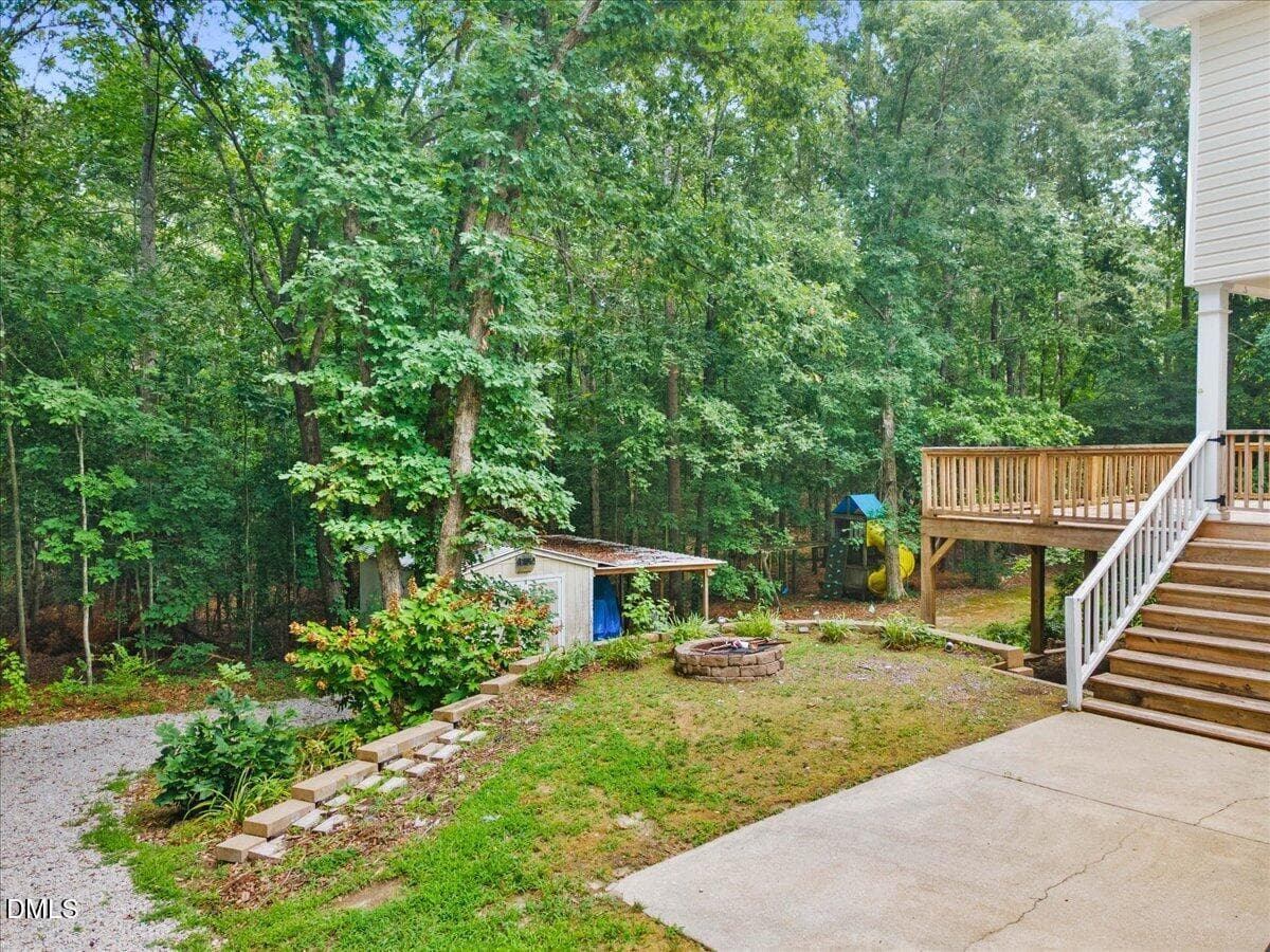 Fire Pit/Side Patio - 30 Ridge Haven Drive, Louisburg, NC 27549, Louisburg