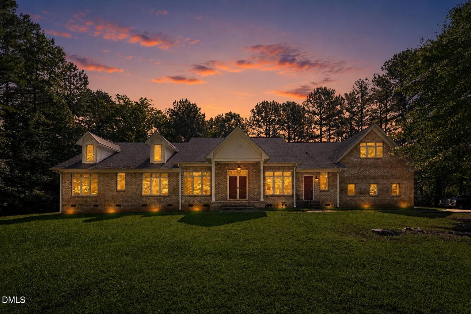 Twilight front elevation - 1021 Reaves Drive, Chapel Hill, NC 27516, Chapel Hill