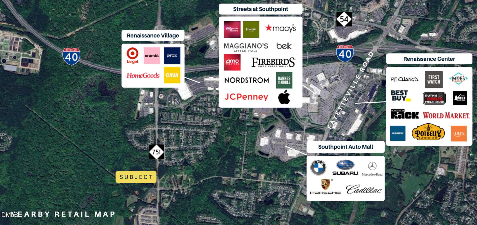 Nearby Retail - 9.88 Acre Assemblage - H - 8200 N.c. Highway 751, Durham, NC 27713
