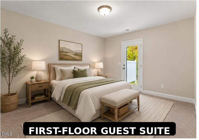 labeled_staged_bedroom_1 - 6500 Amber Springs Drive, Durham, NC 27713, Durham