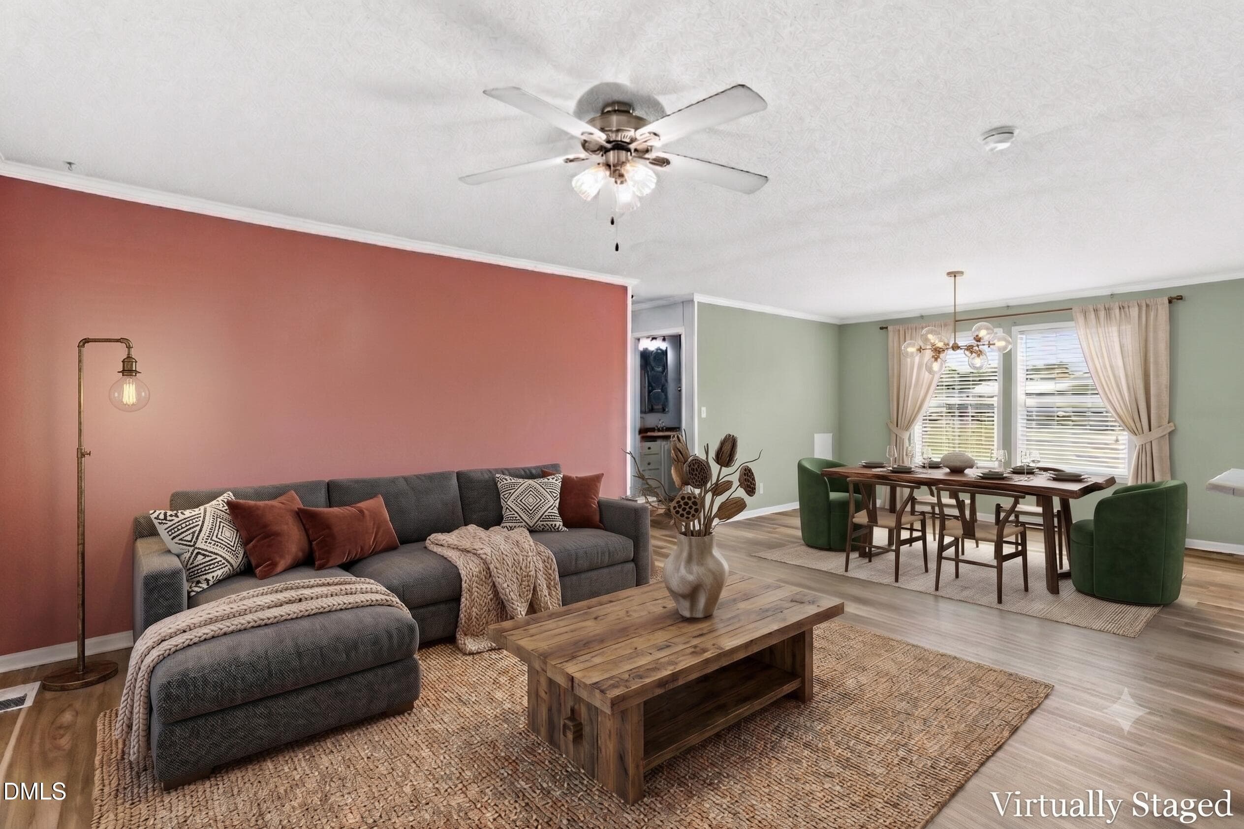 Family Room 2 Virtualy Stage - 614 Autumn Winds Drive, Goldsboro, NC 27530