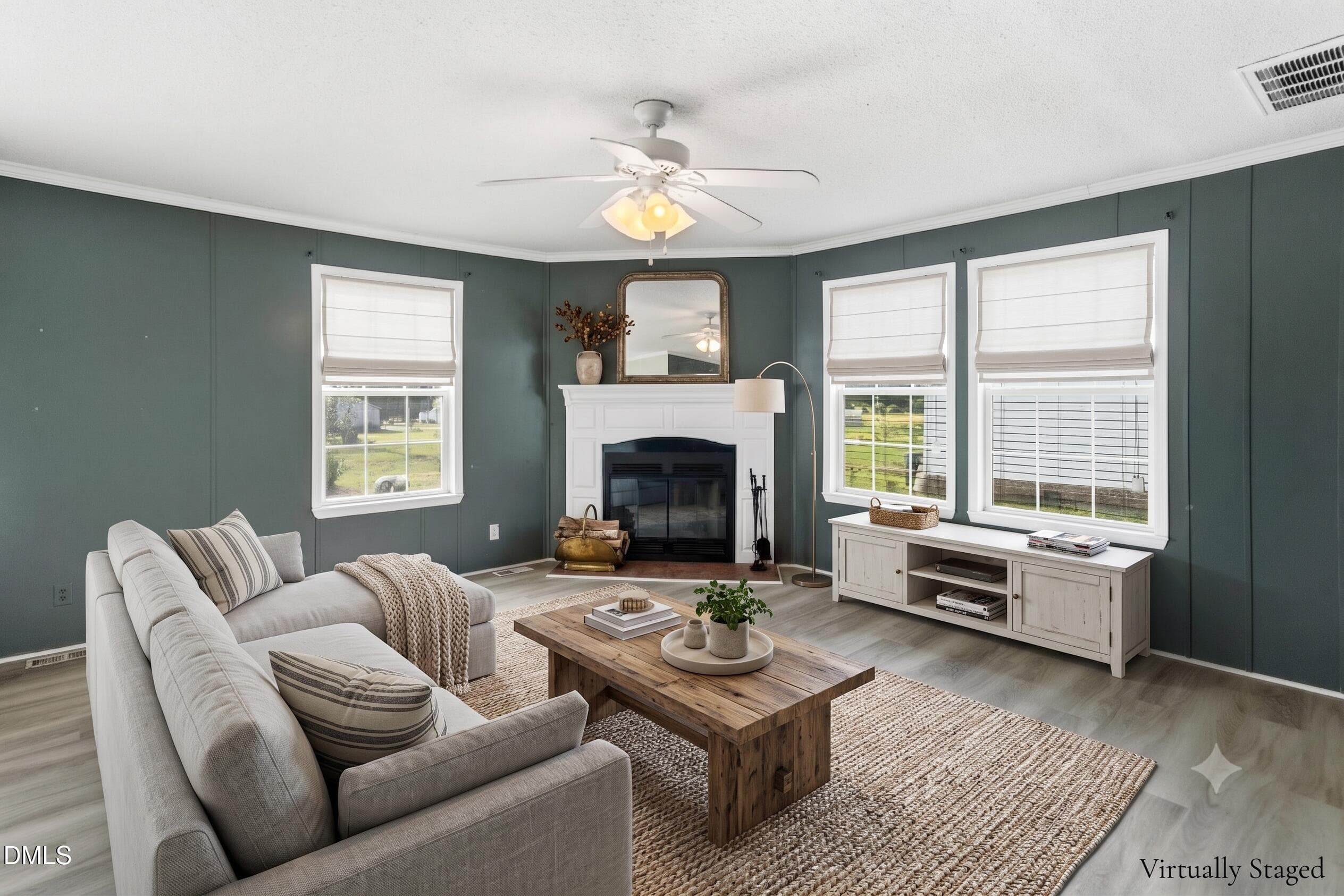 Family Room Virtualy Stage - 614 Autumn Winds Drive, Goldsboro, NC 27530