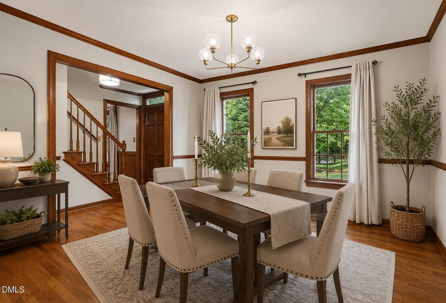 Dining Space Staged - 7217 Rabbit Run, Wake Forest, NC 27587
