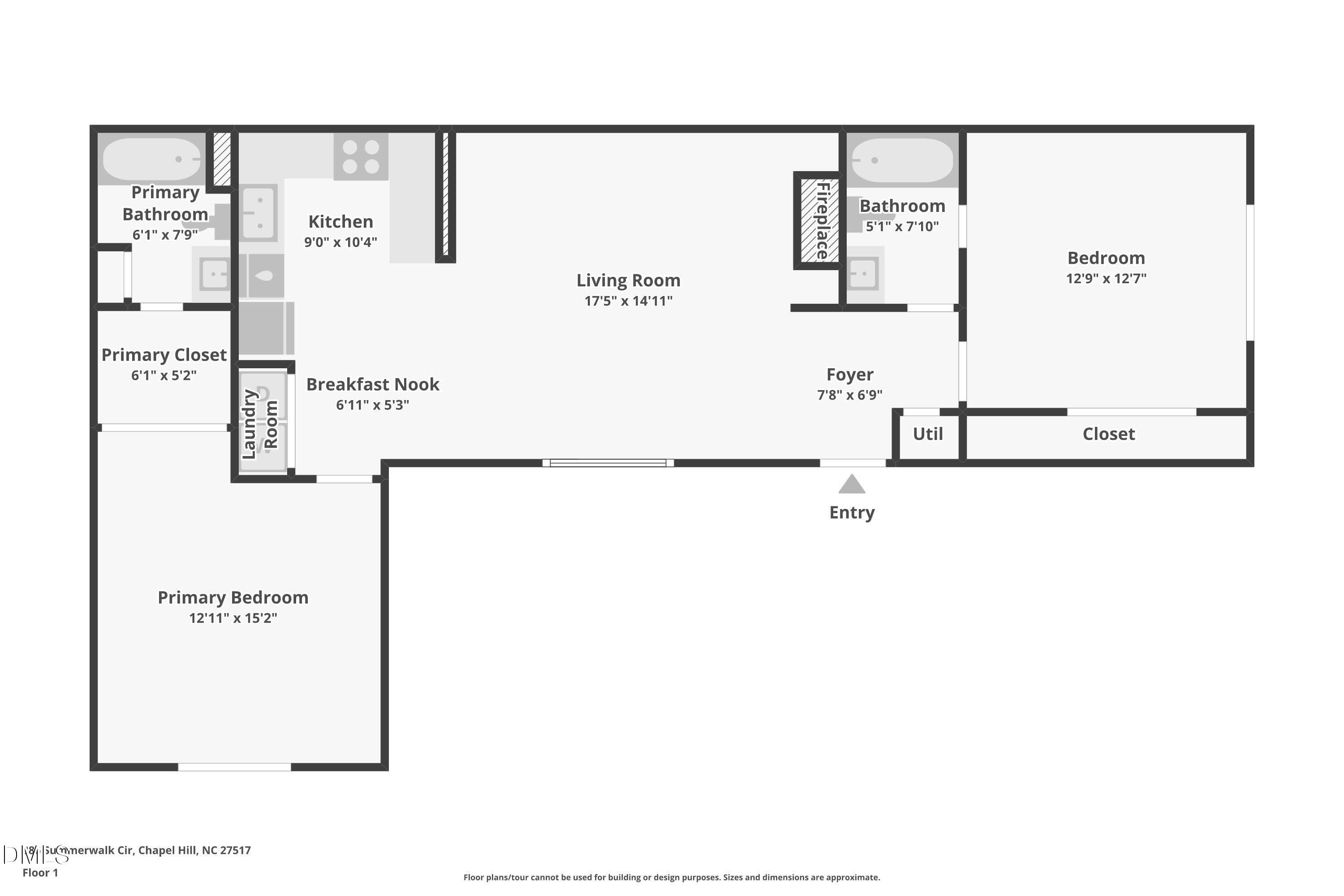 30-floor-1 - 386 Summerwalk Circle 386, Chapel Hill, NC 27517, Chapel Hill