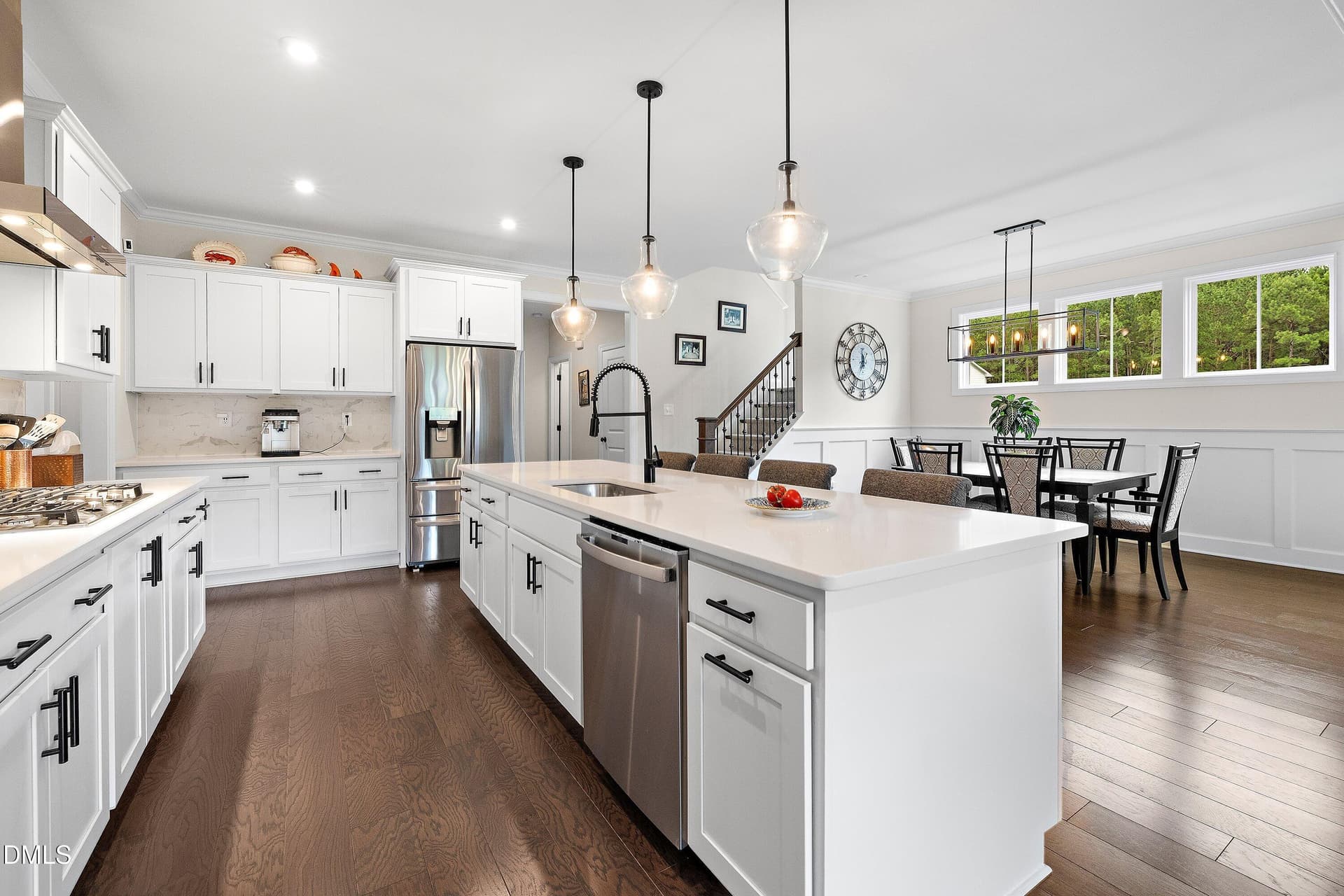Open floor plan kitchen and dining room - 1317 Magnolia Gln Circle, Wake Forest, NC 27587