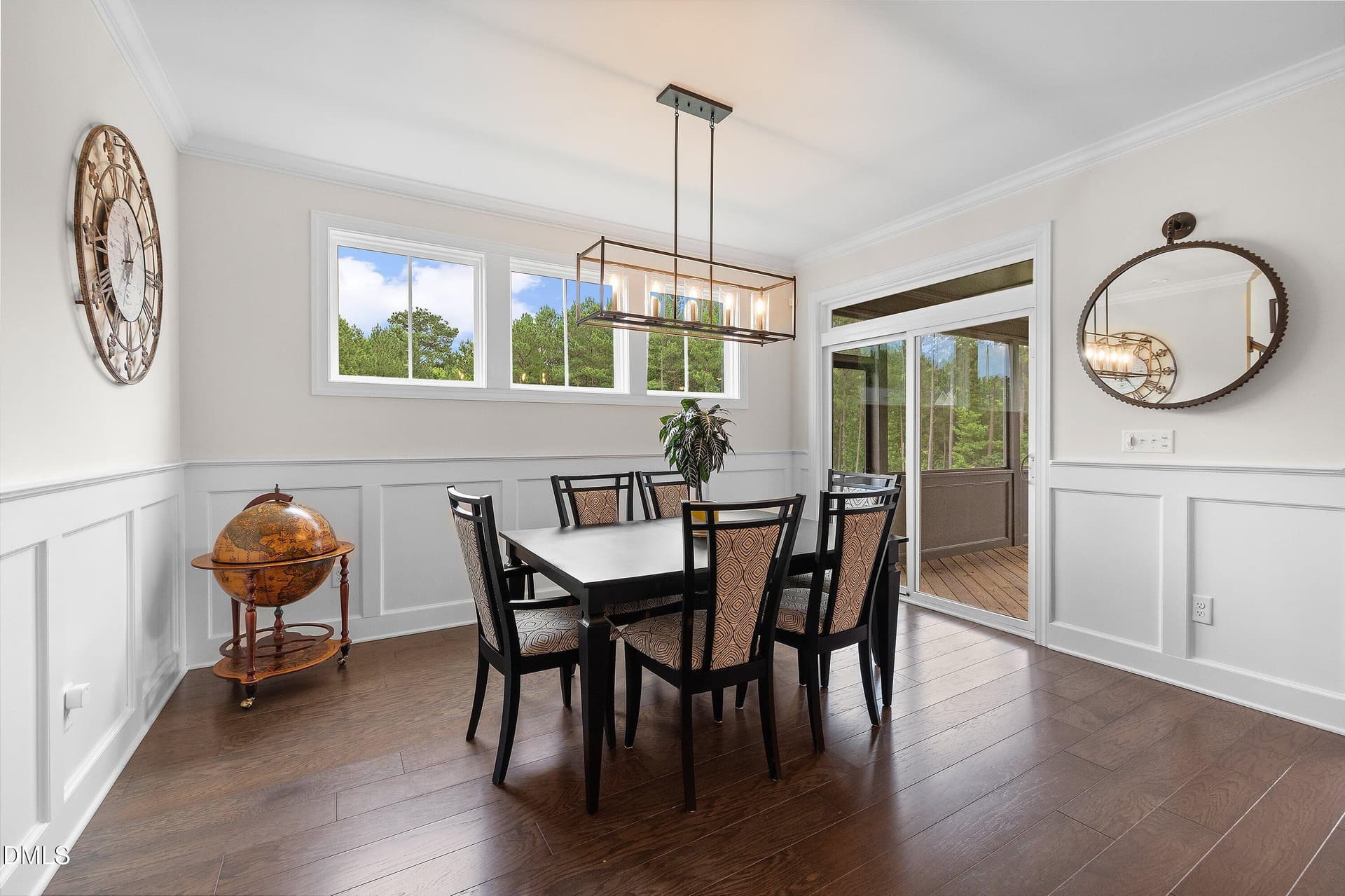 Dining room leads to screened porch - 1317 Magnolia Gln Circle, Wake Forest, NC 27587