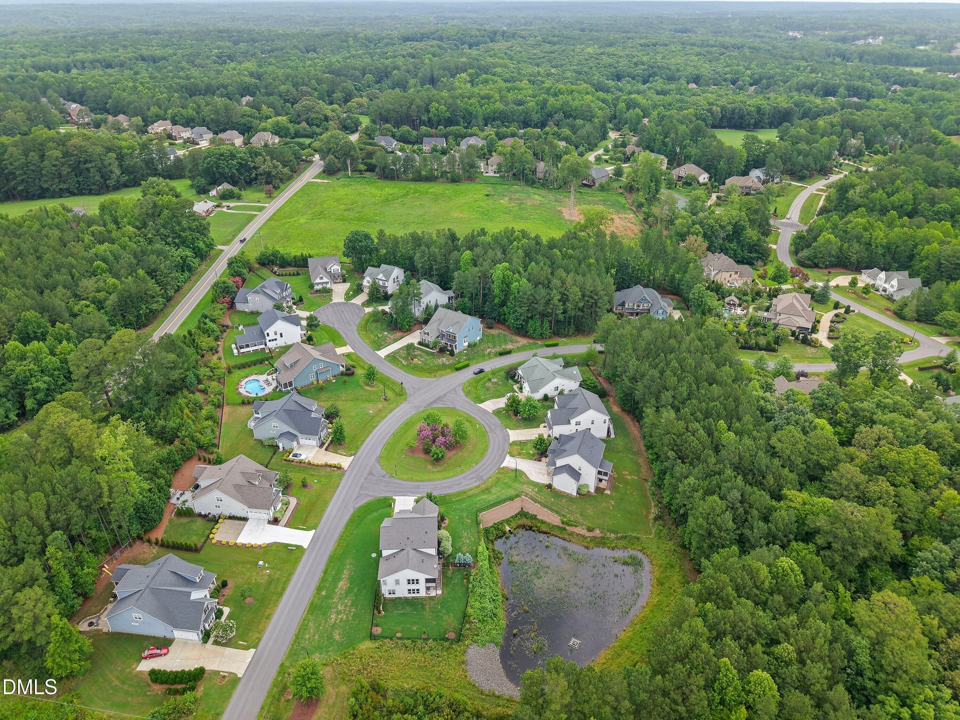 Aerial view - 1317 Magnolia Gln Circle, Wake Forest, NC 27587