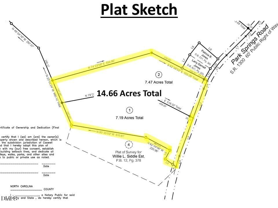 Caswell Co. NC 14.66-COA-Lot4-24 - 0 Park Springs Road, Ruffin, NC 27326