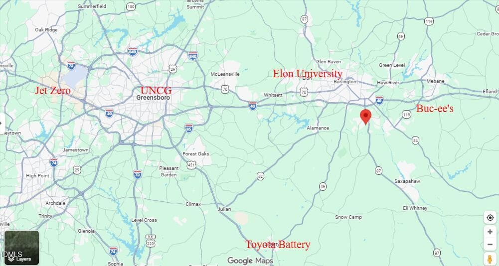 MAP - 1722 Langlais Drive, Graham, NC 27253