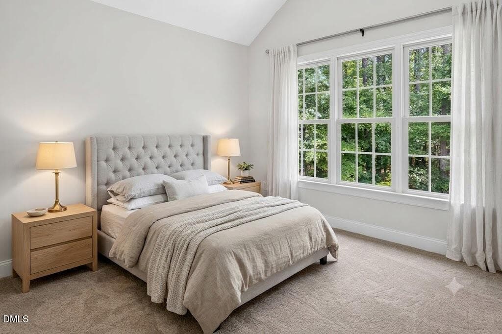 Virtually staged bedroom - 1613 Wooten Court, Wake Forest, NC 27587
