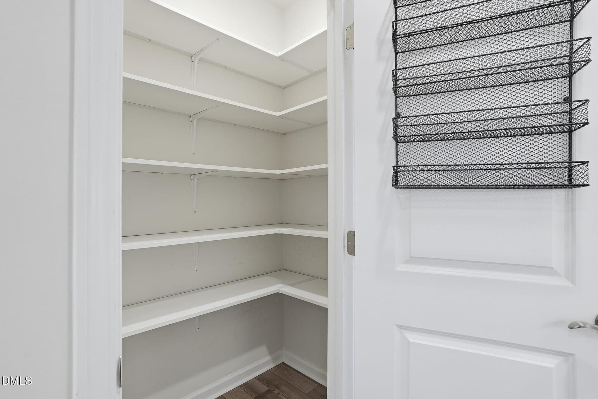 Pantry with wood shelves - 2601 Impulsion Drive, New Hill, NC 27562