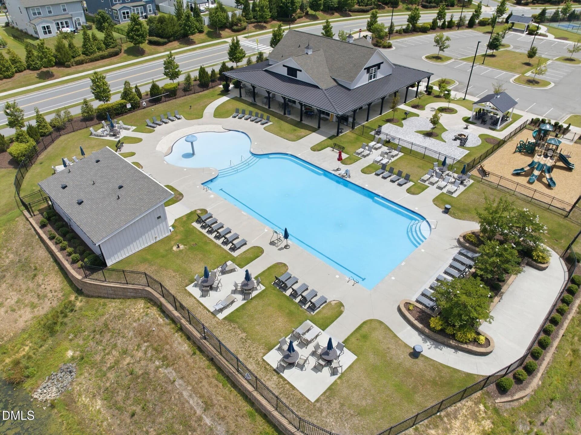 Pool and splash area - 2601 Impulsion Drive, New Hill, NC 27562