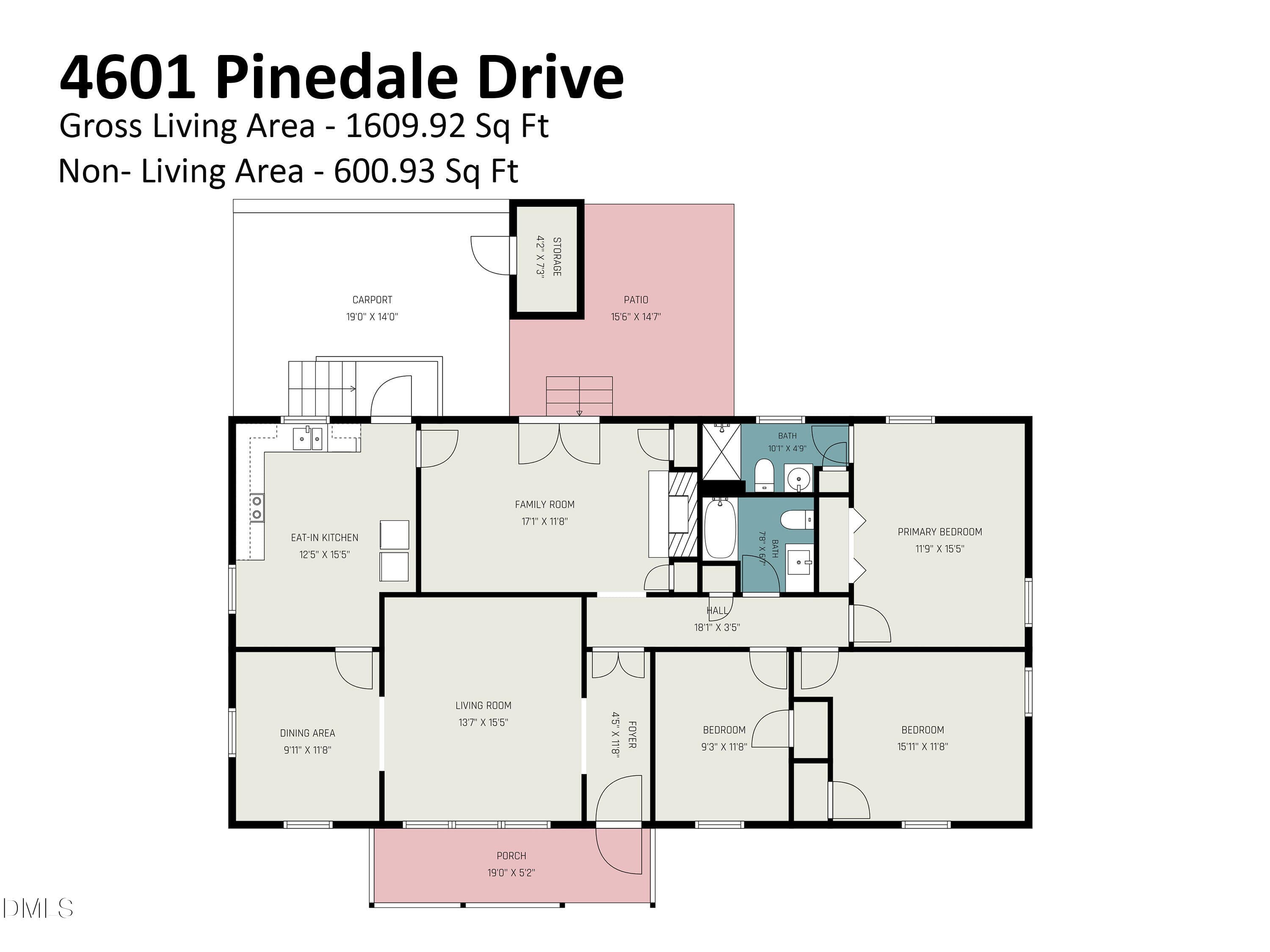 039 Floor Plan - 4601 Pinedale Drive, Durham, NC 27705, Durham