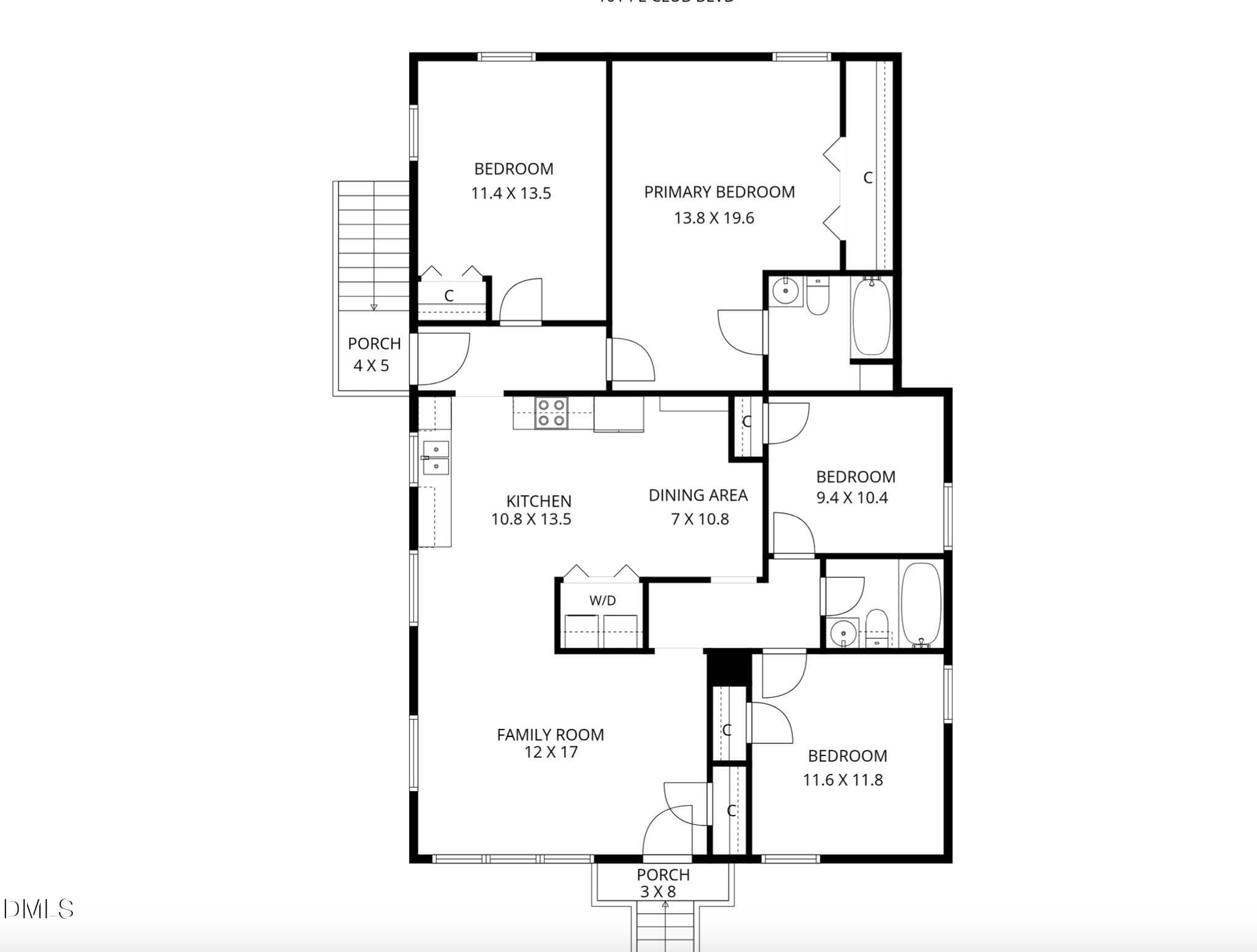 floorplan- - 1014 E Club Boulevard, Durham, NC 27704, Durham