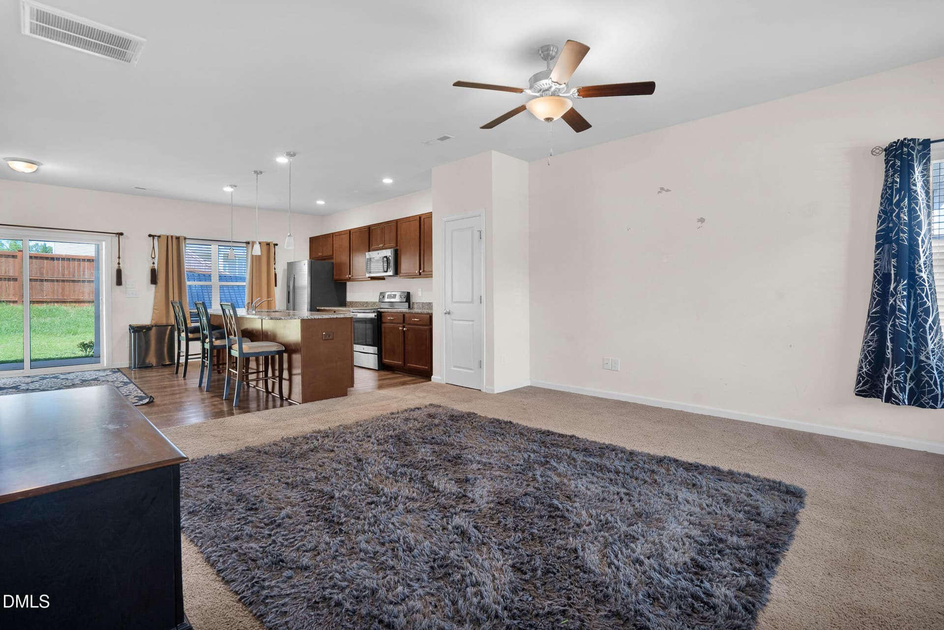 kitchen from living room - 734 Rolling Creek Circle, Clayton, NC 27520
