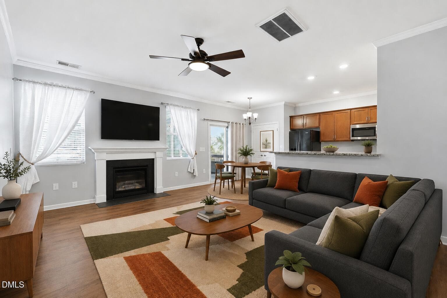 Virtually staged Great Room - 1808 Austin Ridge Parkway, Wake Forest, NC 27587