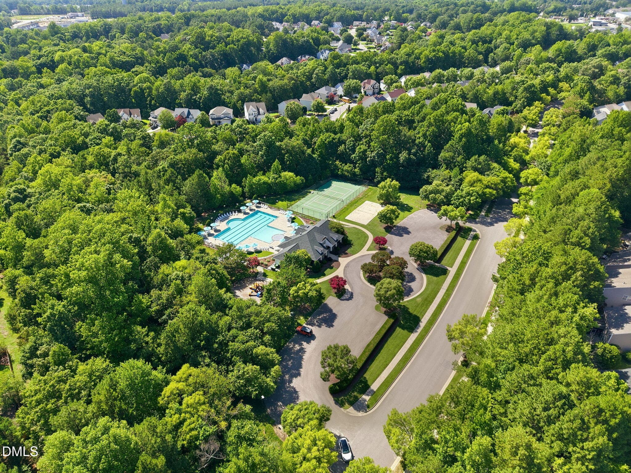 Aerial pool and clubhouse - 526 Redford Place Drive, Rolesville, NC 27571
