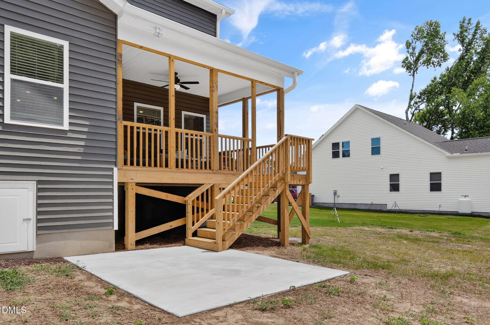 Rear Covered Deck and Patio - 552 Beacon Hill Road, Lillington, NC 27546