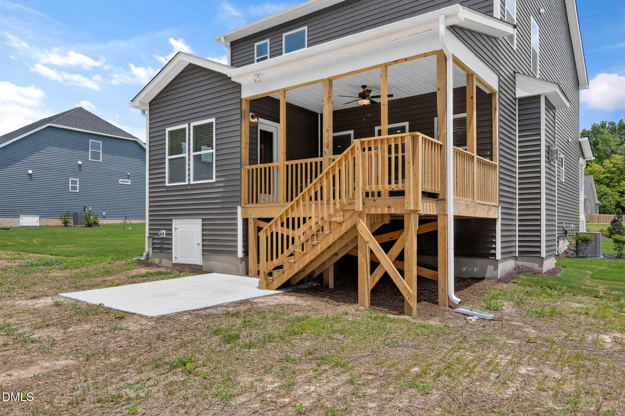 Rear Covered Deck and Patio - 552 Beacon Hill Road, Lillington, NC 27546