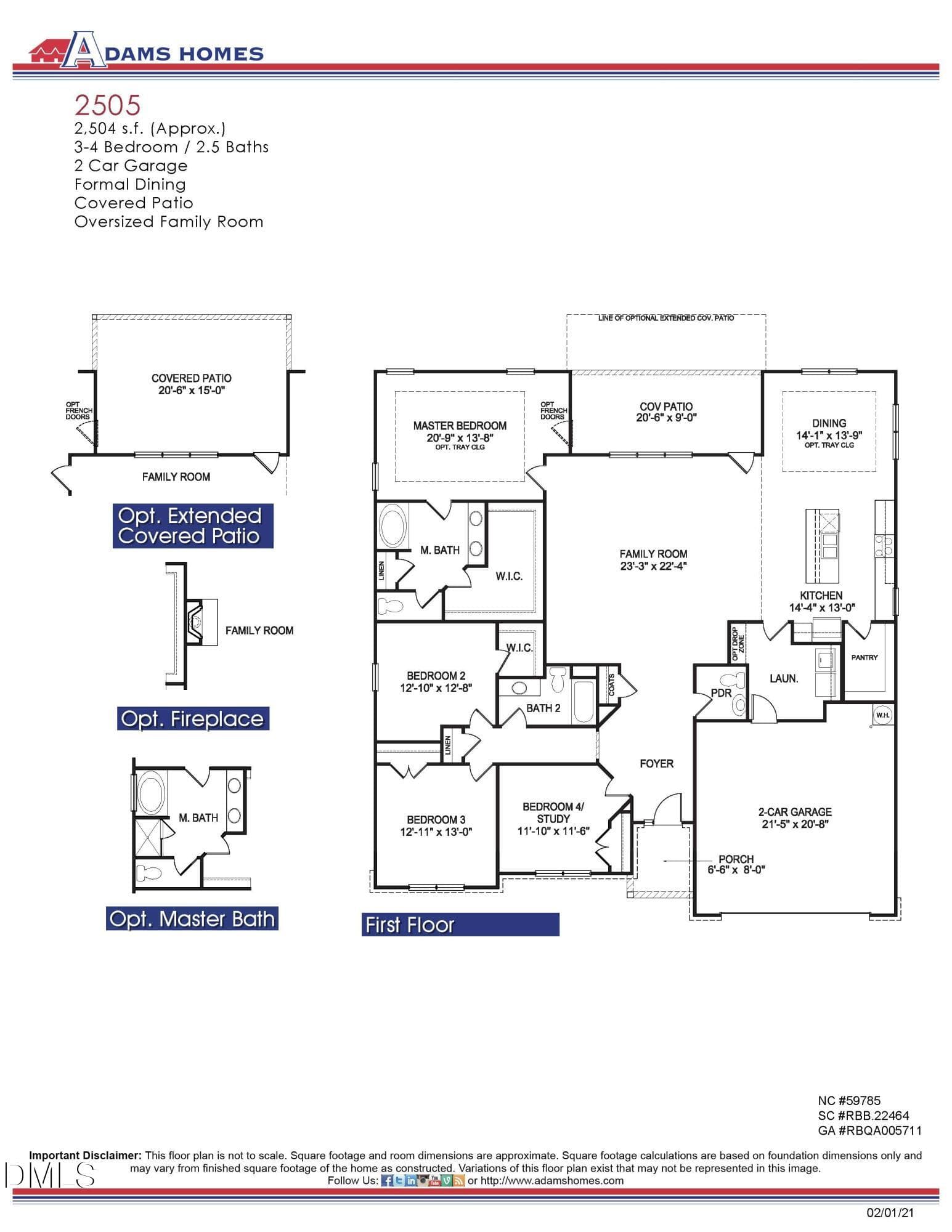 2505 Floorplan_Page_1 - 205 Galway Road, Lillington, NC 27546