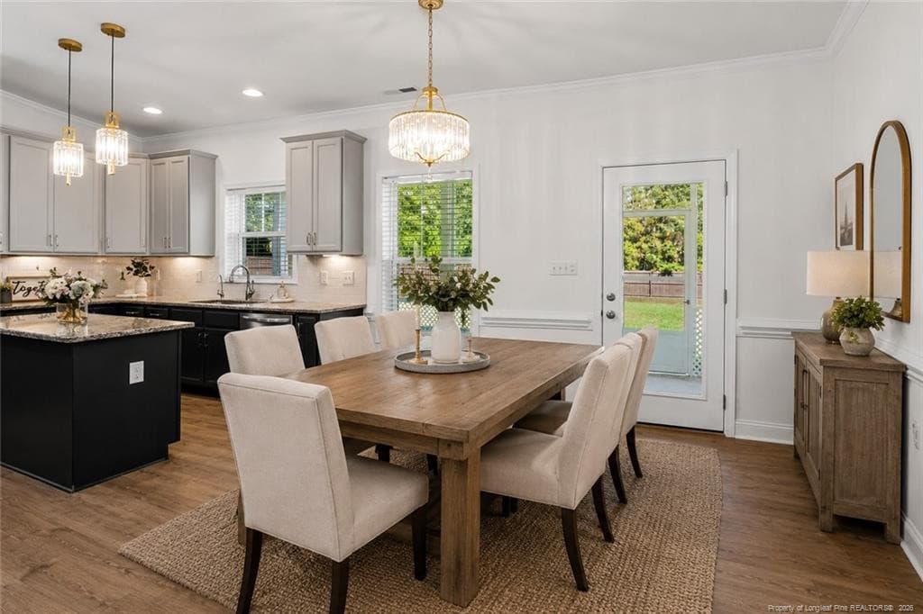 Kitchen Dining Virtually Staged - 3324 Amour Drive, Fayetteville, NC 28306, Fayetteville