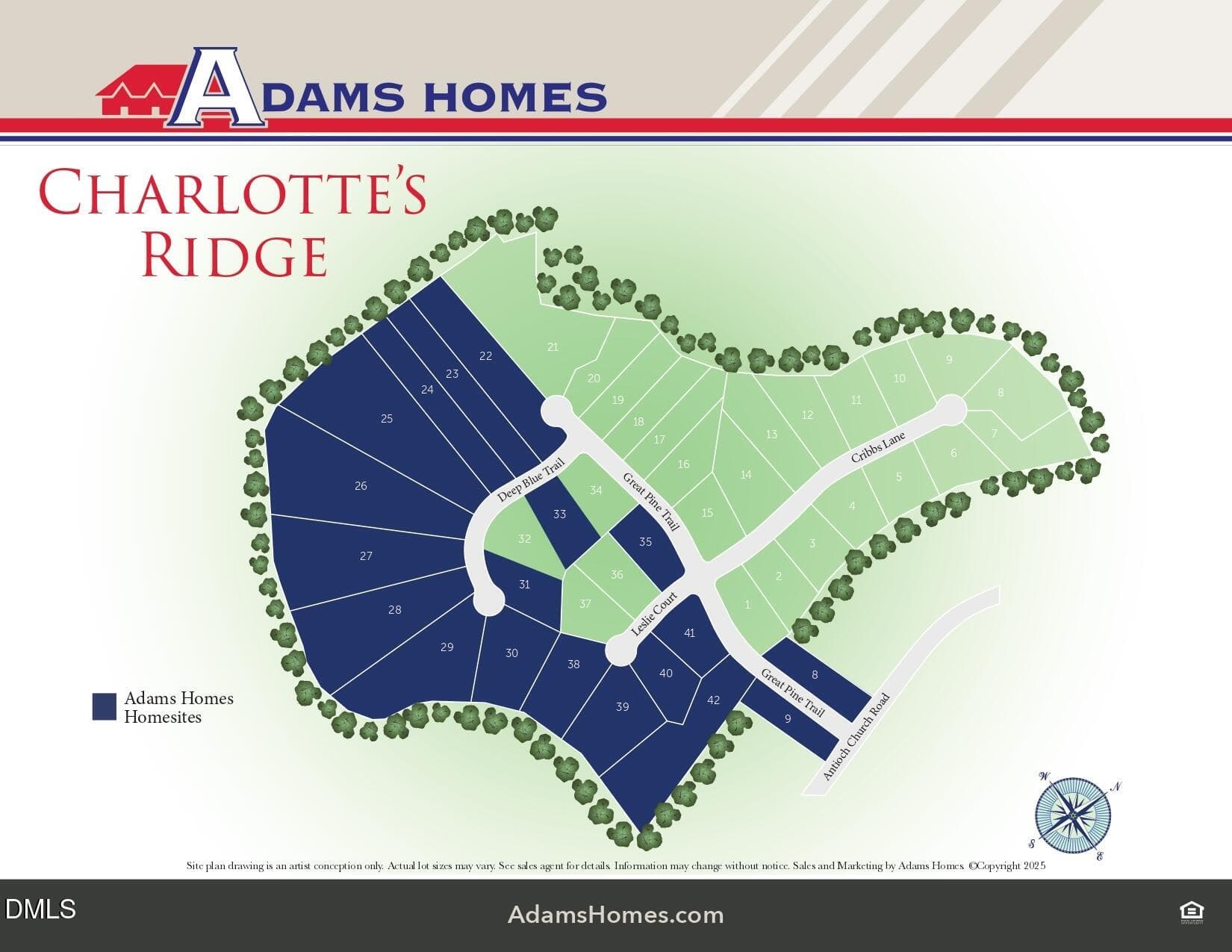 Charlottes Ridge Site Map 11x8-5 (1)_pag - 129 Deep Blue Trail, Middlesex, NC 27557