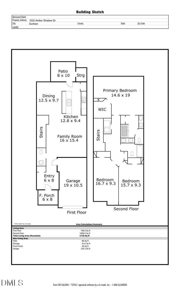 Floor Plan - 1032 Amber Shadow Drive, Durham, NC 27703, Durham