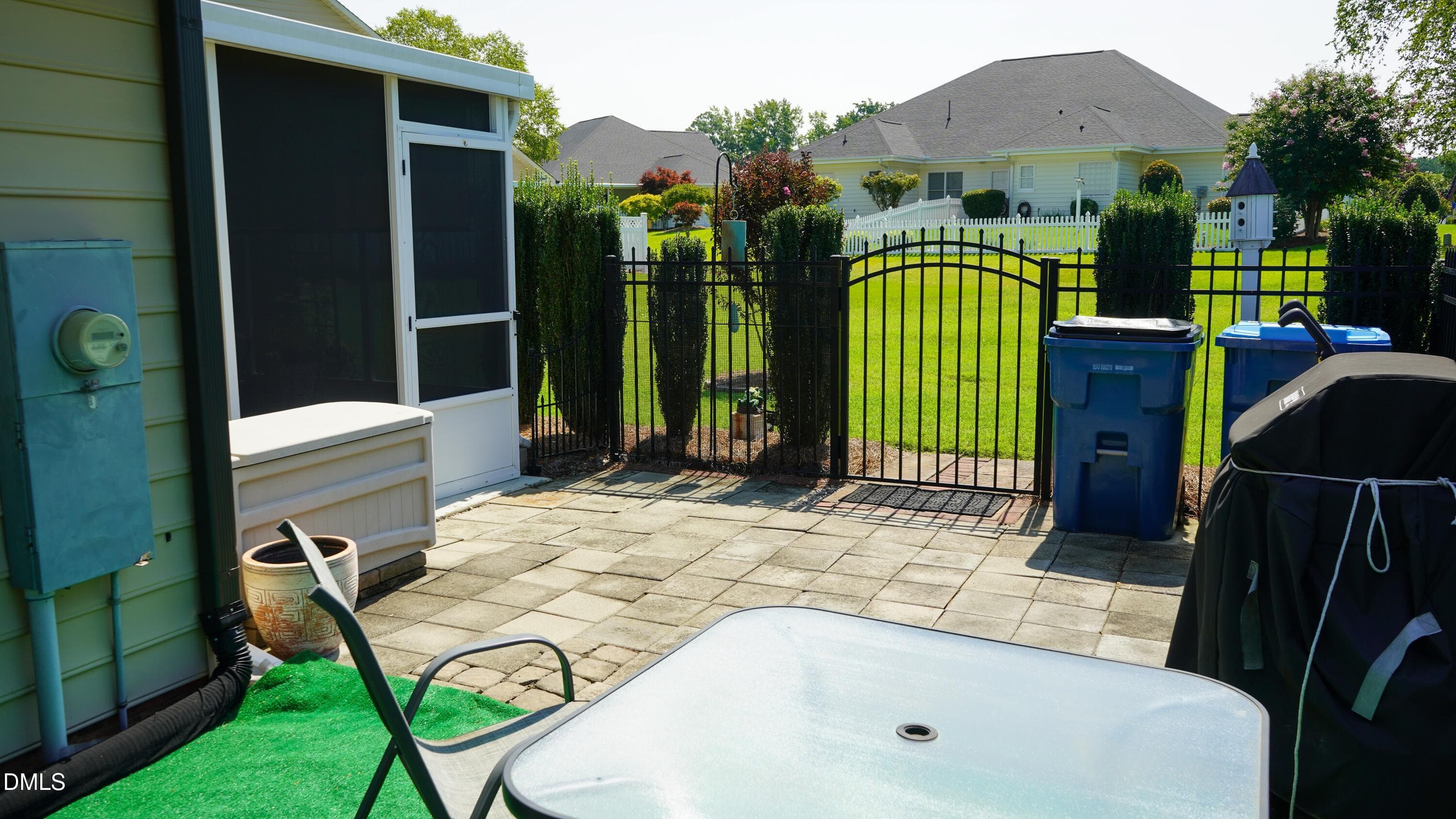 Private fenced patio area. - 45 Glenfield Drive, Dunn, NC 28334