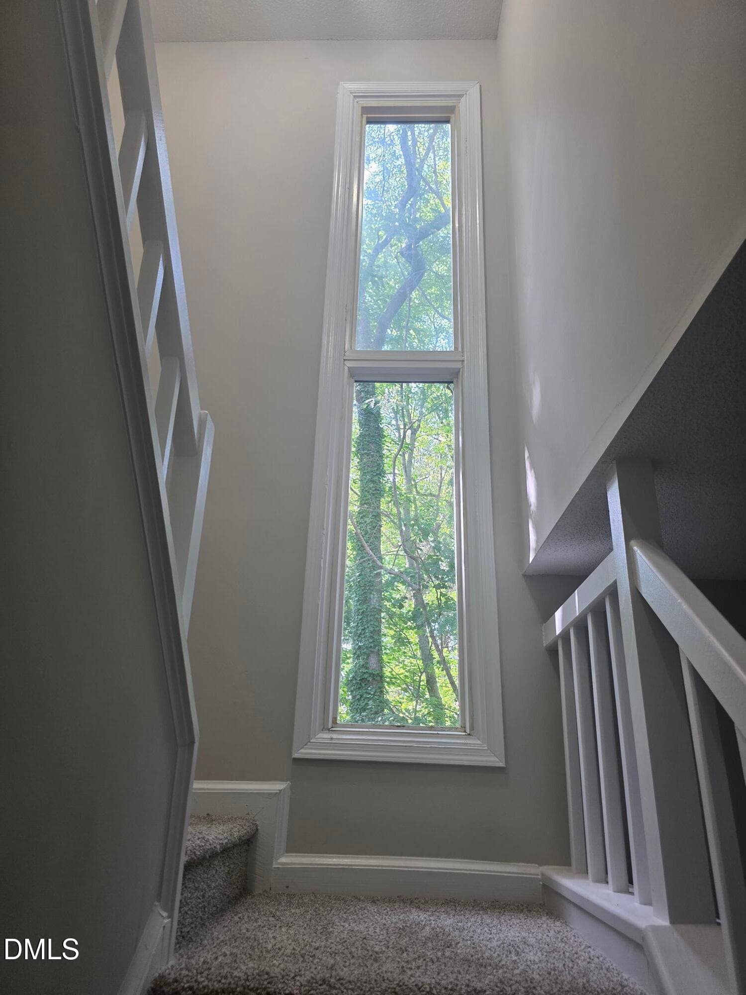 window on stairs - 7389 Sandy Creek Drive, Raleigh, NC 27615, Raleigh