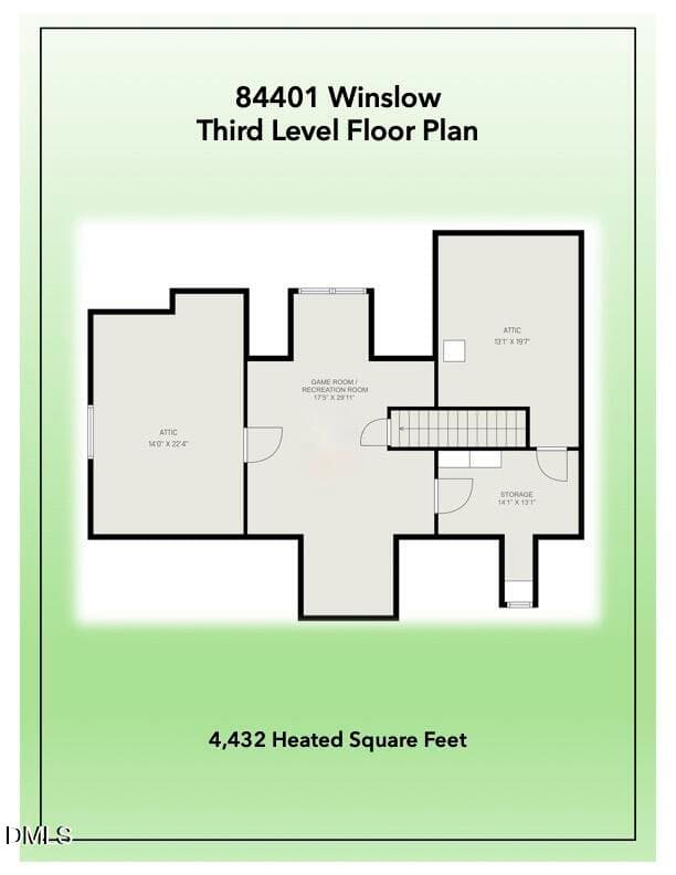 84401 Winslow - Third Level Floor Plan - 84401 Winslow, Chapel Hill, NC 27517, Chapel Hill
