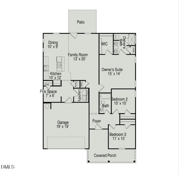 Floor Plan - 268 Smith Farms Drive, Lillington, NC 27546