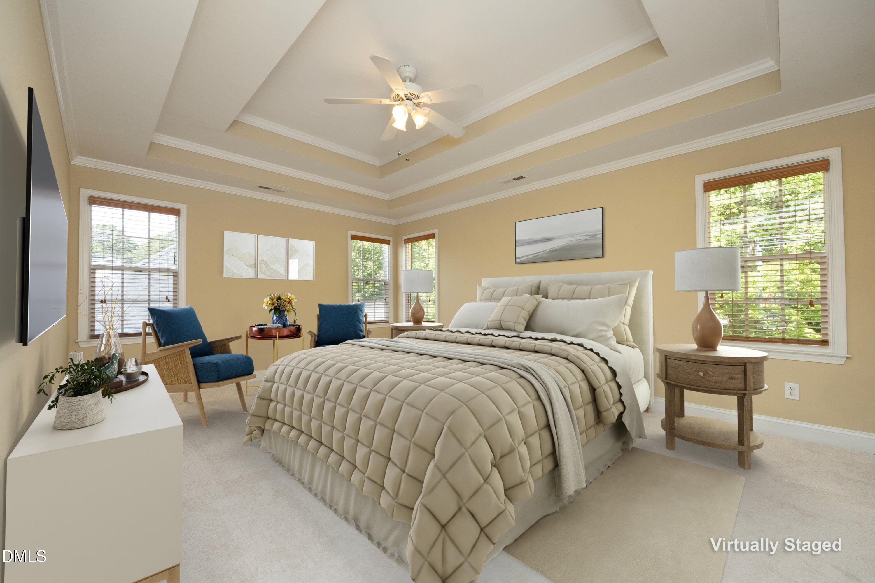 3208 Rockford Primary Bedroom Staged - 3208 Rockford Road, Durham, NC 27713, Durham