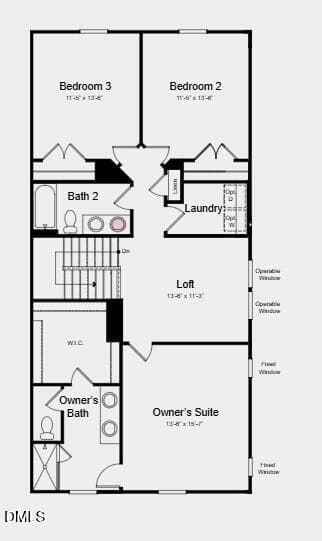 Upper Level Floor Plan - 110 Sweetbay Tree Drive, Wendell, NC 27591
