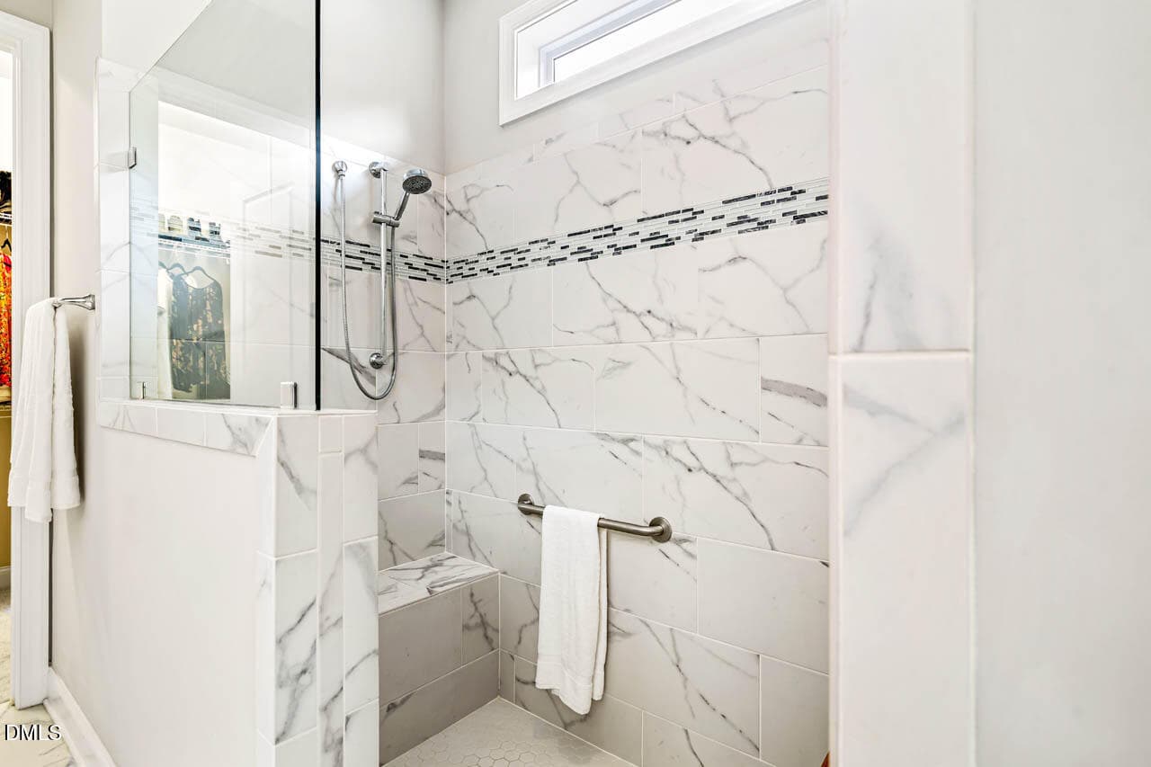 Walk-In Tiled Shower - 93 Abercorn Circle, Chapel Hill, NC 27516, Chapel Hill