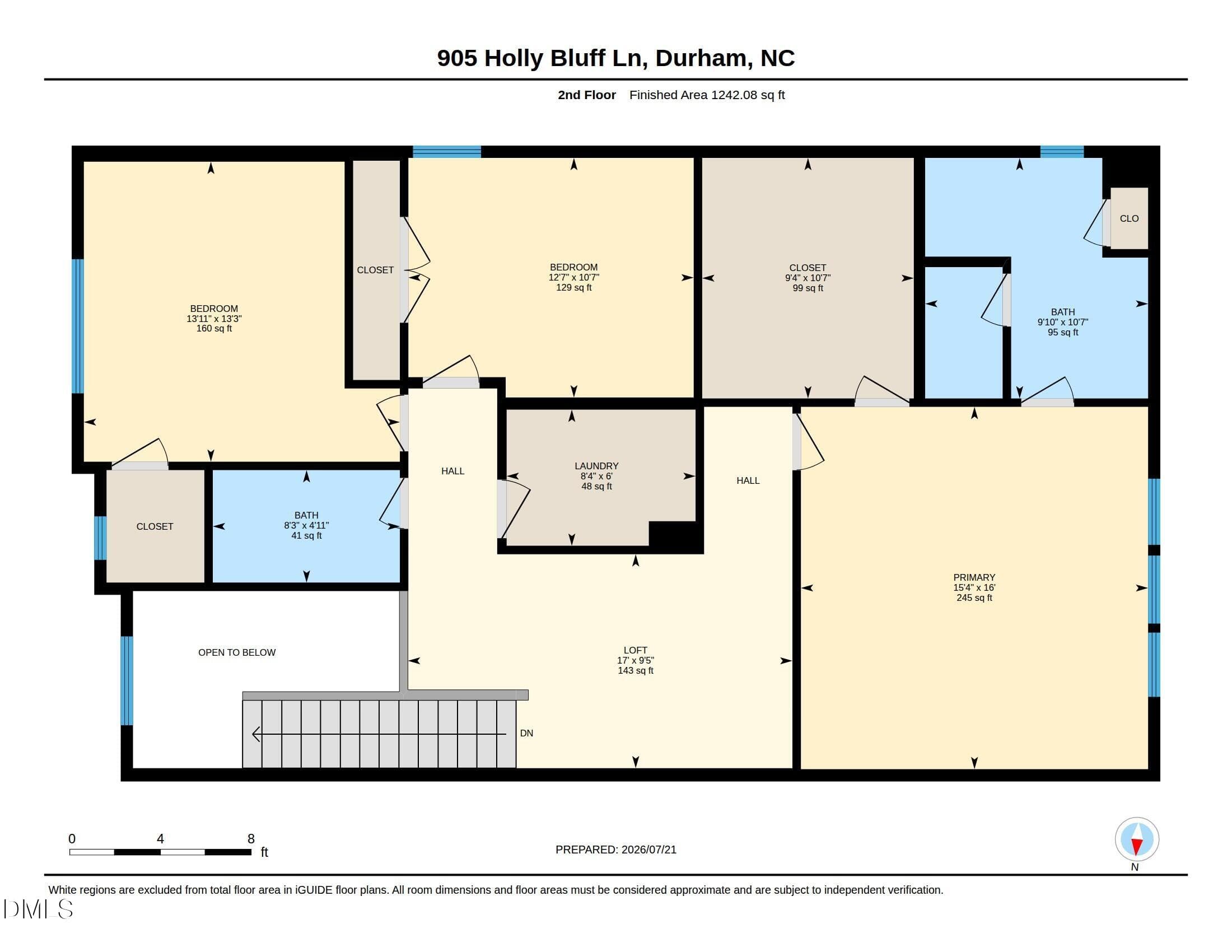 2nd Floor - 905 Holly Bluff Lane, Durham, NC 27713, Durham