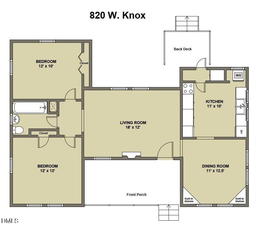 Floor Plan - 820 W Knox Street, Durham, NC 27701, Durham