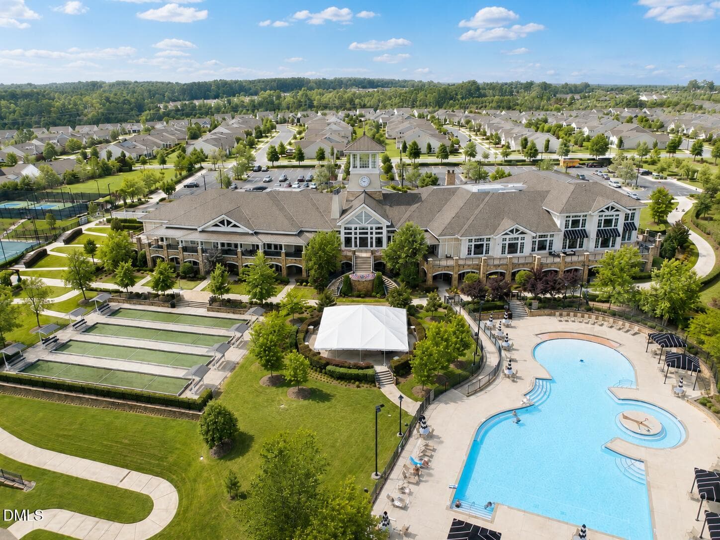 outdoor pool and building - 1426 Palmer Hill Drive, Durham, NC 27703, Durham