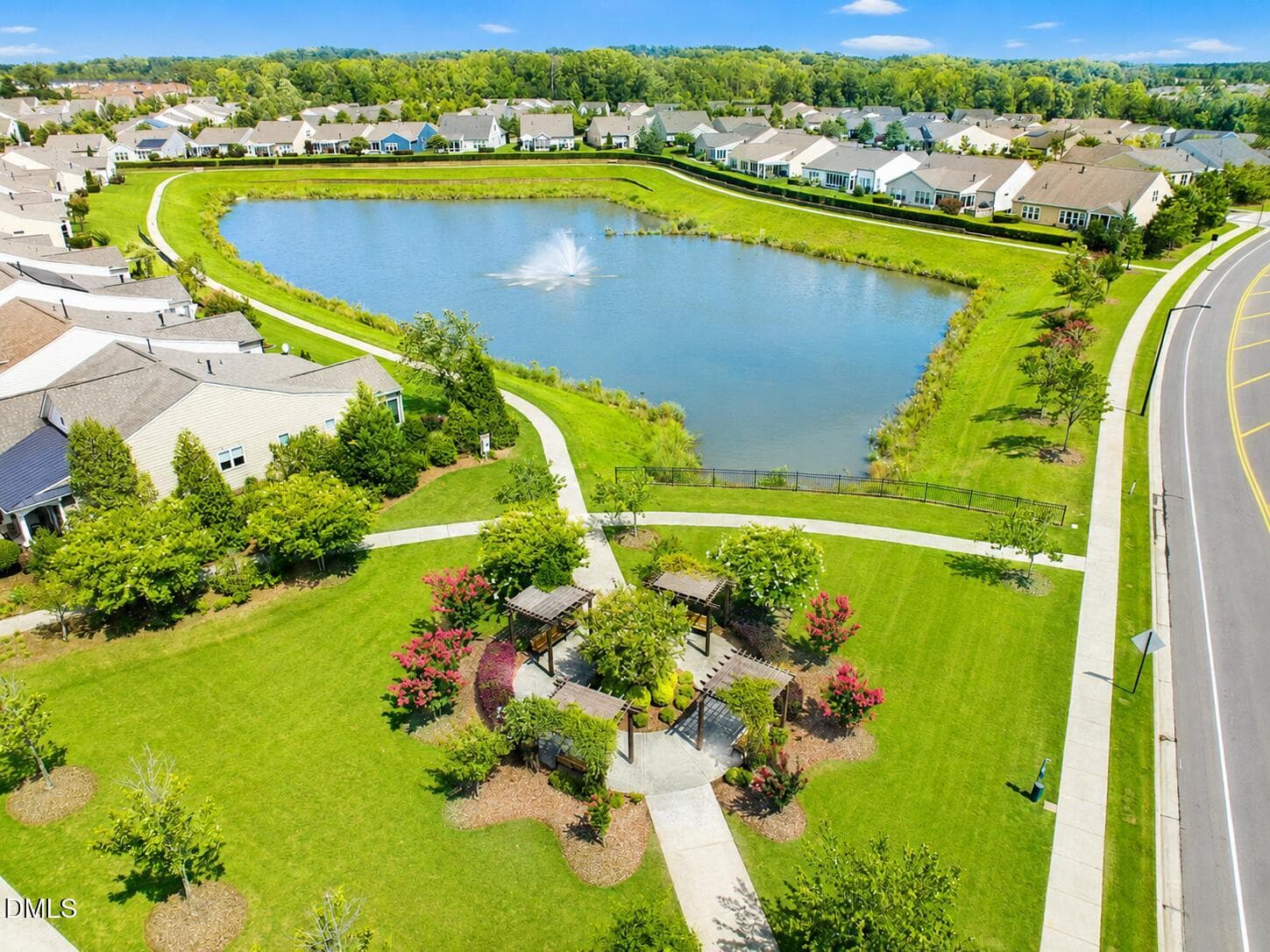 Pond and pergola - 1426 Palmer Hill Drive, Durham, NC 27703, Durham