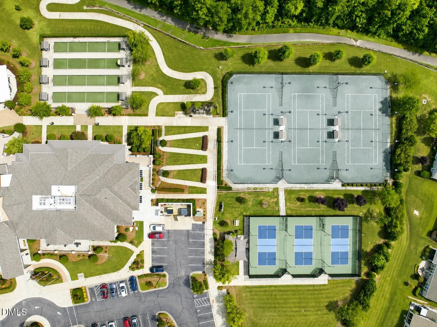 top view outdoor courts - 1426 Palmer Hill Drive, Durham, NC 27703, Durham