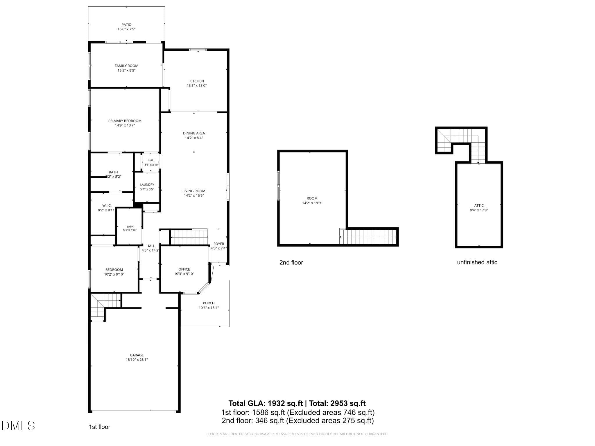 Floorplan combined - 1426 Palmer Hill Drive, Durham, NC 27703, Durham