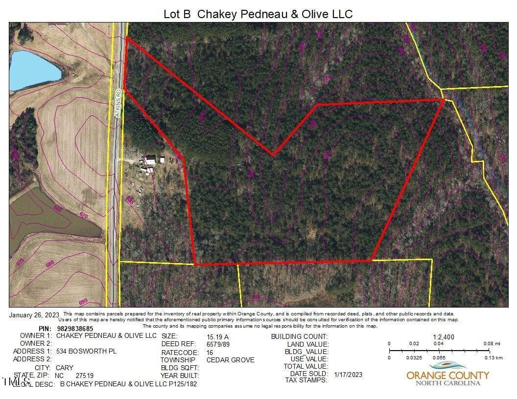 Lot B Aerial - 0 Atkins Road, Mebane, NC 27302