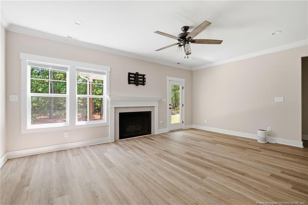 Large living room with gas fireplace - 556 Bald Eagle Drive, Vass, NC 28394