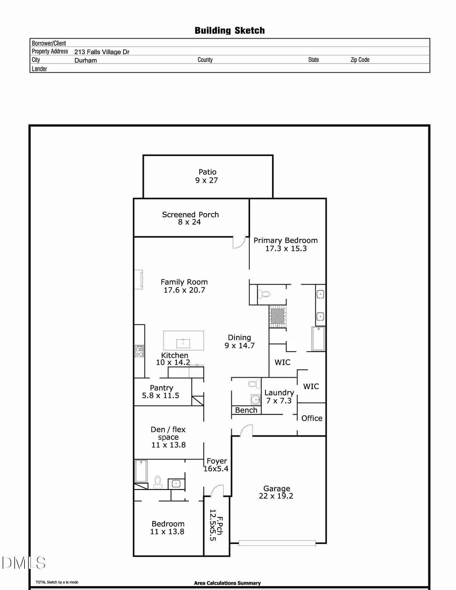 floor plan - 213 Falls Village Drive, Durham, NC 27703, Durham